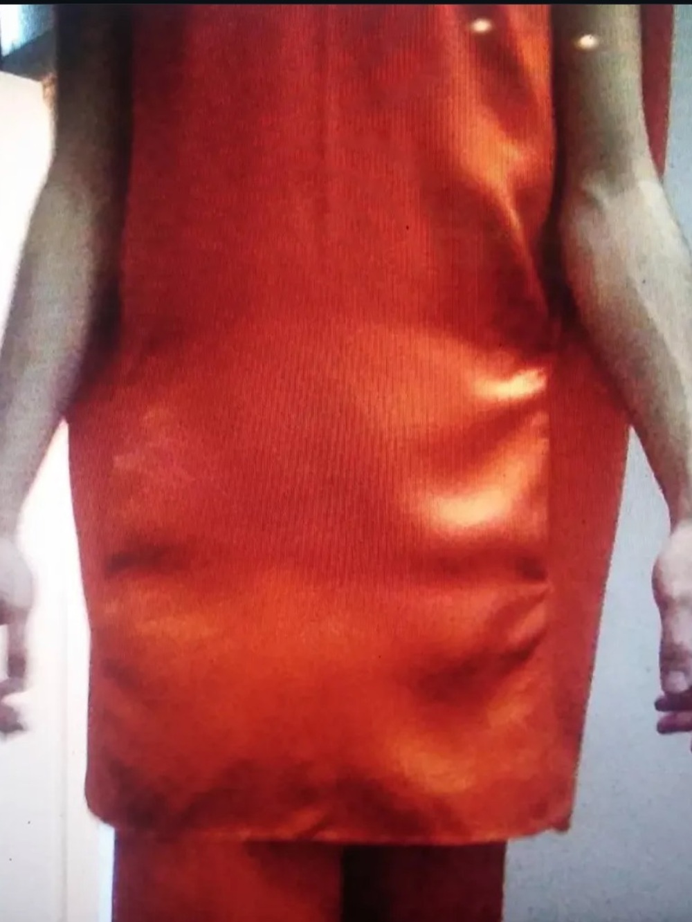 Acne Studios - Teddi BRIGHT ORANGE Silk Satin Dress